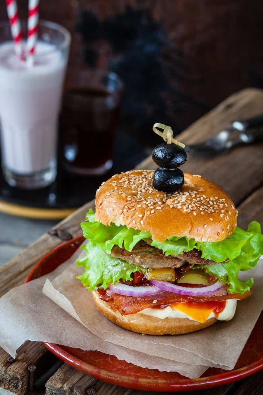 close up of served food on table